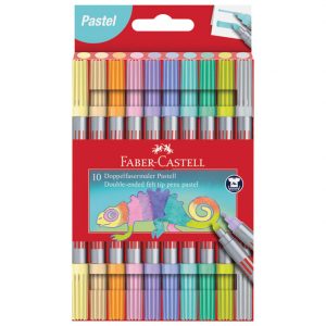 Flomaster školski 10 boja pastel obostrani Faber Castell