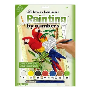 Slikanje po brojevima A4 38 Papige