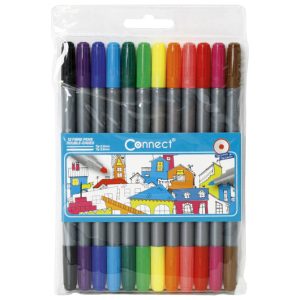 Connect obostrani školski flomasteri 12 boja