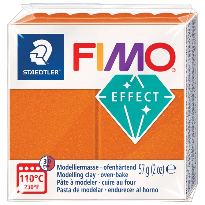 Fimo Effect 8010-41 metallic narančasta