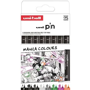 UNI PIN Manga Colours set 8 markera